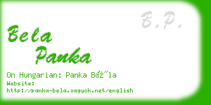 bela panka business card